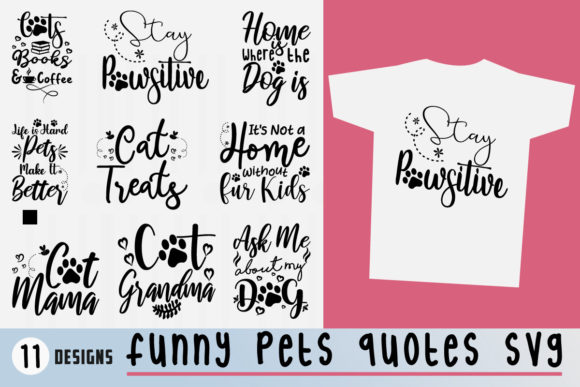 Funny Pets Quotes SVG Bundle for Crafts and Graphics