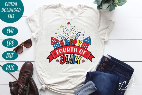 Happy Fourth of July Svg for Crafts and Graphics Projects
