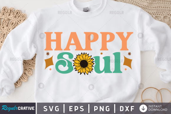 Happy Soul Svg Design for Crafts and Graphics