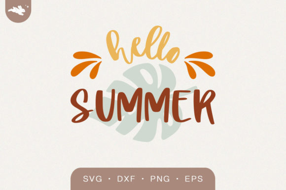 Hello Summer Lettering SVG for Crafts and Graphics