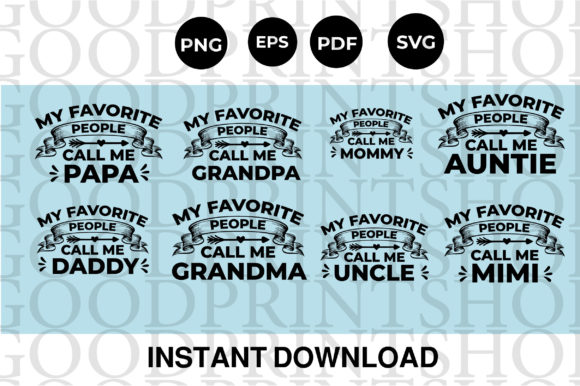 My Favorite People SVG for Website and Craft Design