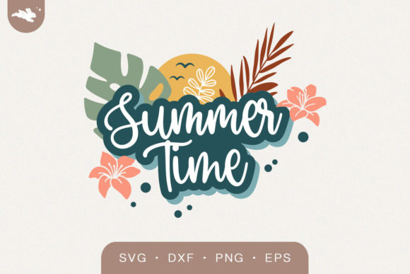 Summer Time Lettering SVG for Crafts and Graphics